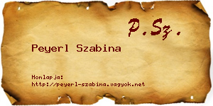 Peyerl Szabina névjegykártya